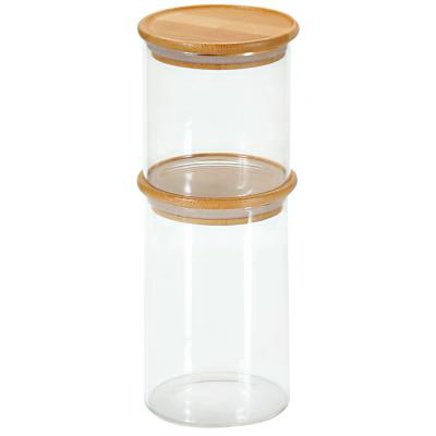 Bote de cocina cristal tapa bamb�