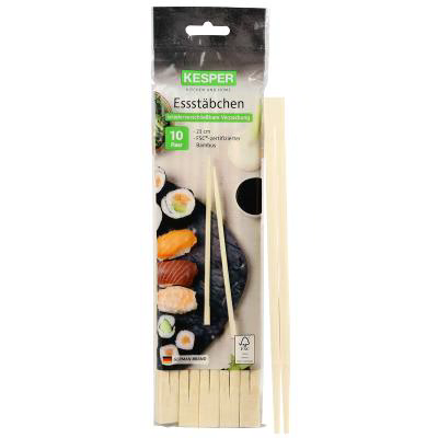 10x par palillos japoneses bamb� 23 cm
