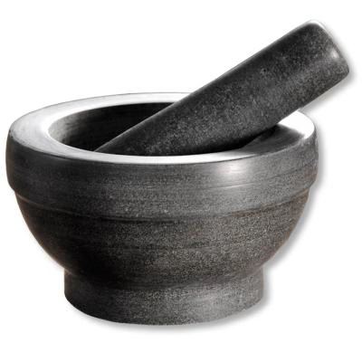 Mortero de granito con mano 16 cm