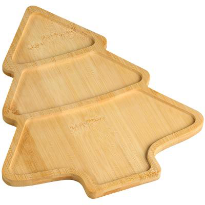 Bandeja servir Arbol Navidad bamb� 3 compart