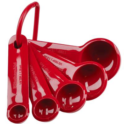 Juego 5 cucharas medidoras Kitchen Aid red