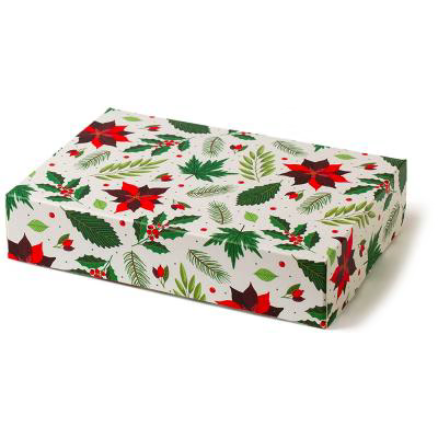 Caja para pasteles y dulces Navidad 23x16x5 Flor