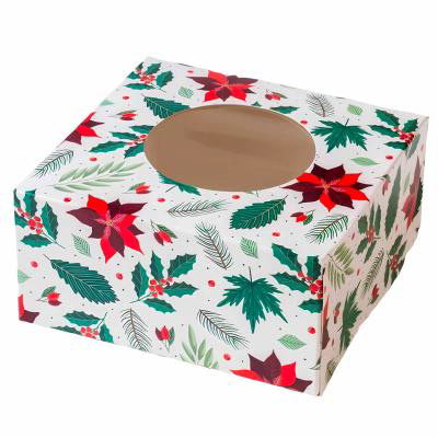 Caja para 4 cupcakes o dulces Flor