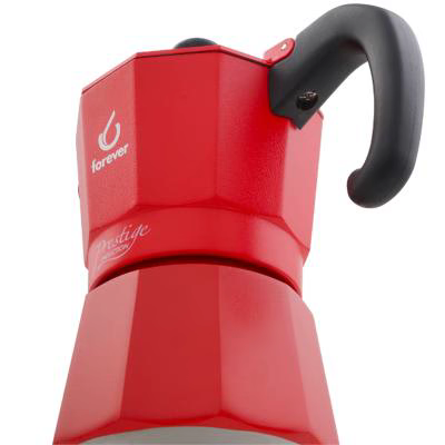 Cafetera italiana Moka Prestige inducci�n 3 tz red