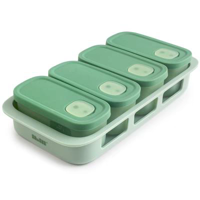 Set 4 recipientes congelaci�n x100 ml con base