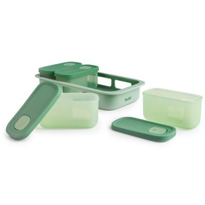 Set 4 recipientes congelaci�n x100 ml con base
