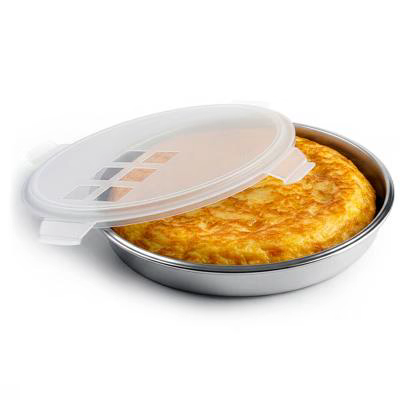 Fiambrera porta tortilla espa�ola acero 26 cm