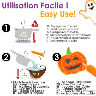 Set 4 tubos decoraci�n chocolate Halloween