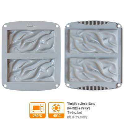 Molde silicona barritas ondas 2 cav 14x7x2 cm