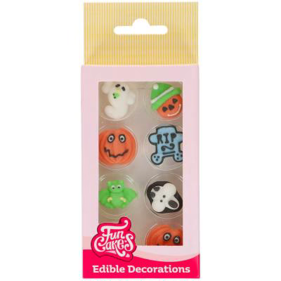 Set 8 decoraciones de az�car Spooky Pumpkins