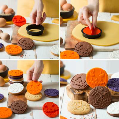 Set 3 cortadores galletas y marcadores Halloween