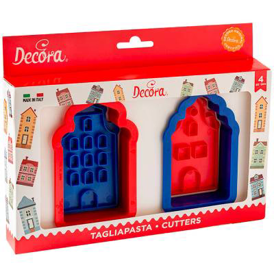 Set 2 cortadores y marcadores galletas Casa