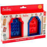 Set 2 cortadores y marcadores galletas Casa