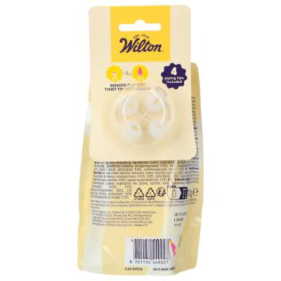 Tubo glasa Wilton con 4 boquillas 212 g blanco