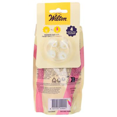 Tubo glasa Wilton con 4 boquillas 212 g rosa
