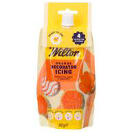 Tubo glasa Wilton con 4 boquillas 212 g naranja