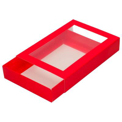Set 10 cajas dulces y bombones 20x14x3,5 cm rojo