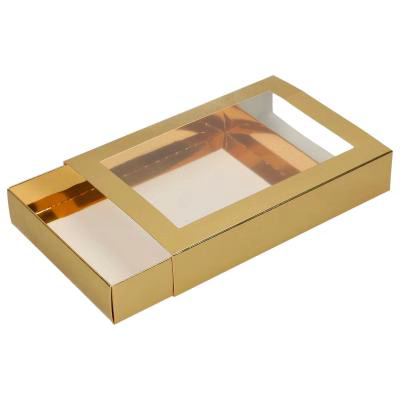 Set 10 cajas dulces y bombones 20x14x3,5 cm dorado