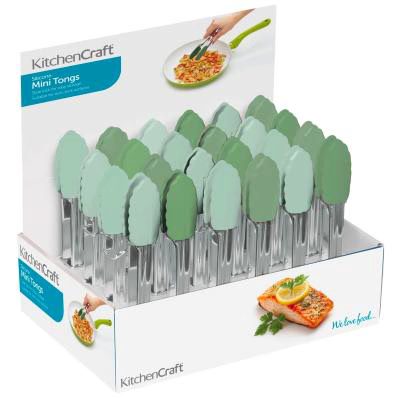Mini pinza cocina silicona 18 cm green